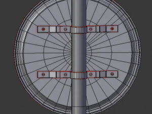 compulsory cycle track roadsign 3D Model