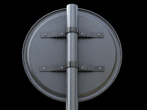compulsory cycle track roadsign 3D Model