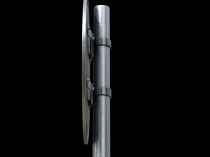 compulsory cycle track roadsign 3D Model