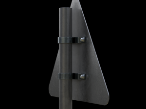 right hand curve roadsign Model 3D
