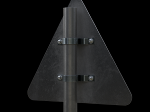 right hand curve roadsign Model 3D