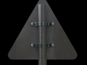 right hand curve roadsign Model 3D
