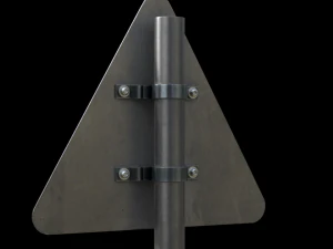 right hand curve roadsign 3D Model