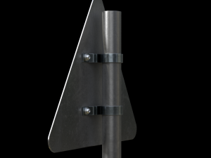 right hand curve roadsign Model 3D
