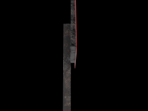 side road right roadsign 3D Model