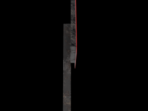 side road left roadsign Modelo 3D