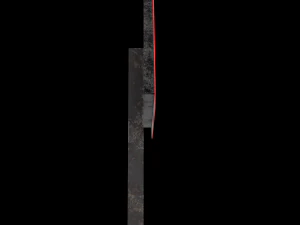 side road left roadsign 3D Model
