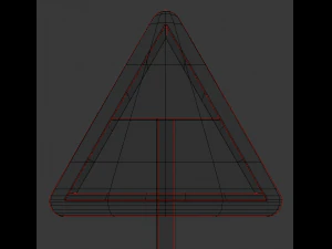 side road left roadsign 3D Model