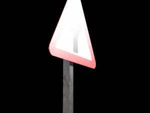 y intersaction roadsign 3D Model