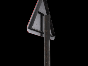 y intersaction roadsign 3D Model