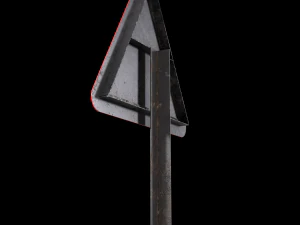 y intersaction roadsign 3D Model