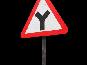 y intersaction roadsign 3D Model