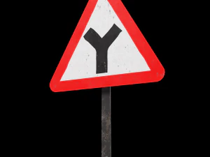 y intersaction roadsign 3D Model
