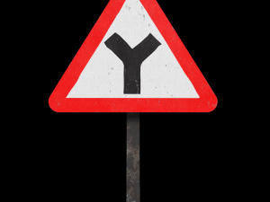 y intersaction roadsign 3D Model