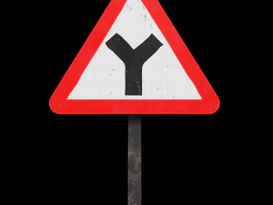 y intersaction roadsign 3D Model