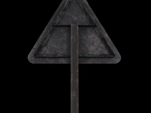 T字路の道路標識 3Dモデル