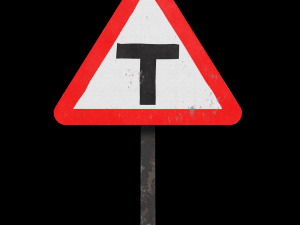 t intersaction roadsign 3D Model