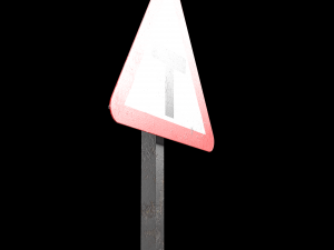 t intersaction roadsign 3D Model