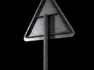t intersaction roadsign 3D Model