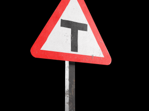 t intersaction roadsign 3D Model