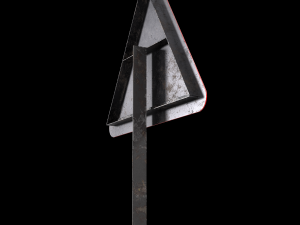 t intersaction roadsign 3D Model