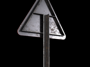 t intersaction roadsign 3D Model