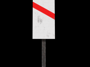guarded level crossing roadsign 3D-Modell