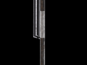 guarded level crossing roadsign 3D-Modell