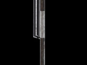 guarded level crossing roadsign 3D Model