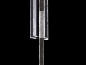 guarded level crossing roadsign 3D-Modell