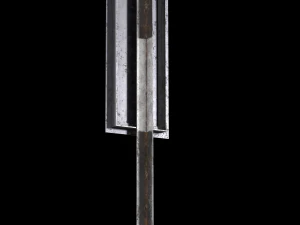 guarded level crossing roadsign 3D Model