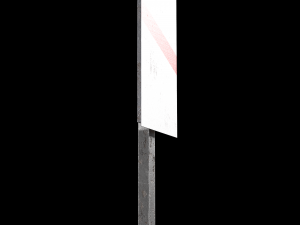 guarded level crossing roadsign 3D-Modell