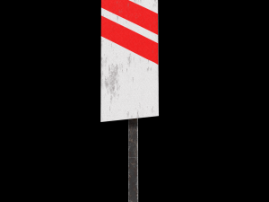 unguarded level crossing roadsign Modelo 3D