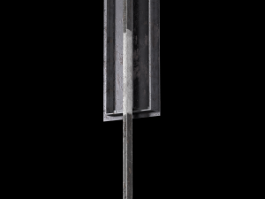 unguarded level crossing roadsign Modelo 3D
