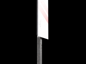 unguarded level crossing roadsign Modelo 3D