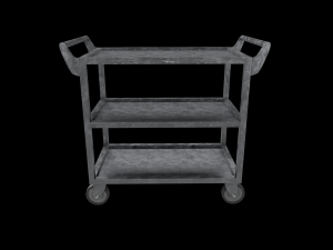 stainless steel heavy duty cart Modelo 3D