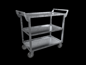 stainless steel heavy duty cart Modelo 3D