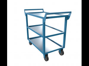 bluepaintedsteelcart 3D 模型