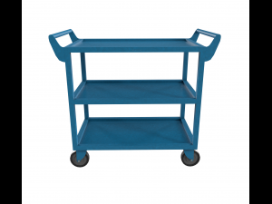 bluepaintedsteelcart 3D 模型