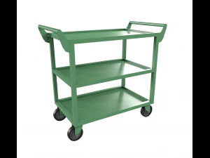 realistic cart painted green 3D Model