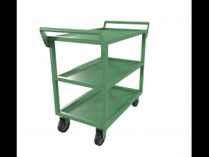 realistic cart painted green Modello 3D