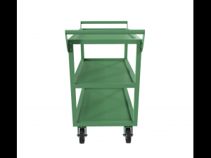 realistic cart painted green Modello 3D