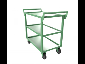realistic cart painted green 3D Model