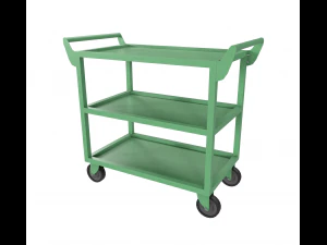 realistic cart painted green 3D Model