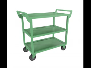 realistic cart painted green 3D Model