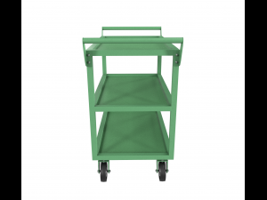 realistic cart painted green Modello 3D