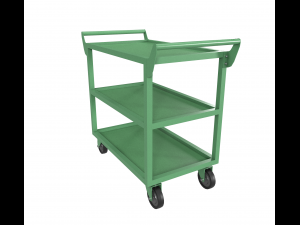 realistic cart painted green Modello 3D