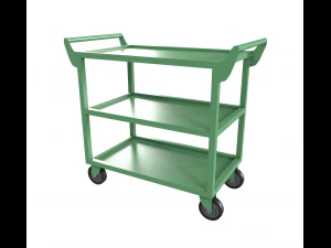 realistic cart painted green 3D Model