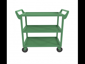 realistic cart painted green Modello 3D