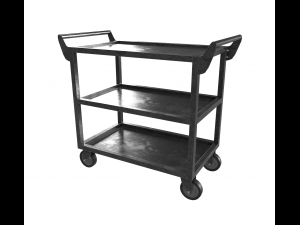dark steel cart Model 3D